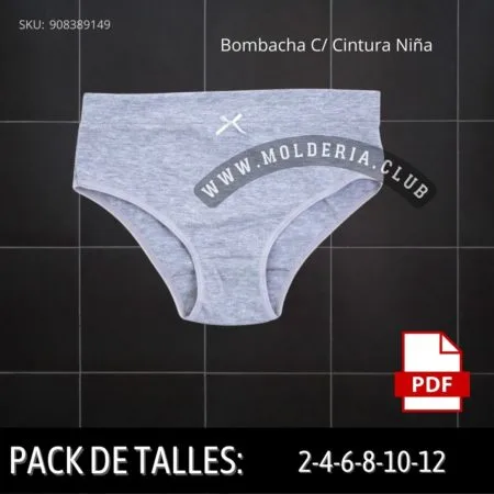 Patrón de Costura Bombacha con Cintura Niña