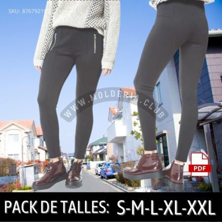 Patrón de Costura Leggins Alforza Vertical+cierres