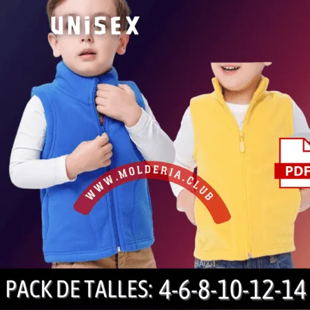 Molde Patrón Chaleco de Niños y Niñas