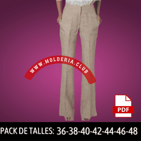 Molde Patrón Imprimible Pantalón de Mujer