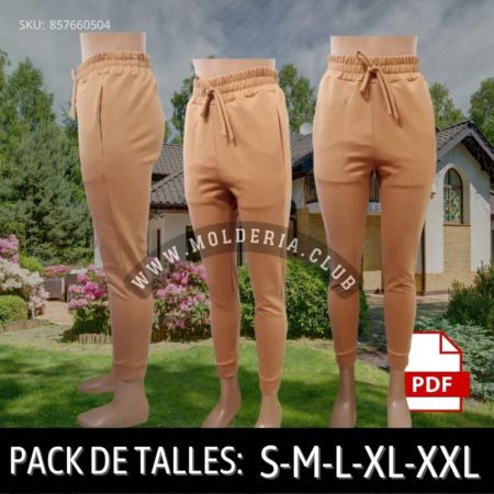 Patrón de Costura Jogger Mujer Skinnyv