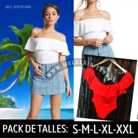 Malla Body Con Volado Escote