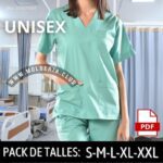 Patrón de Costura Ambo Medico UNISEX Conjunto Chaqueta + Pantalón
