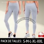 Patrón de Costura Leggins Cintura Ancha sin Recorte Costado