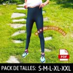 Patrón de Costura Leggins Con Recorte Costado