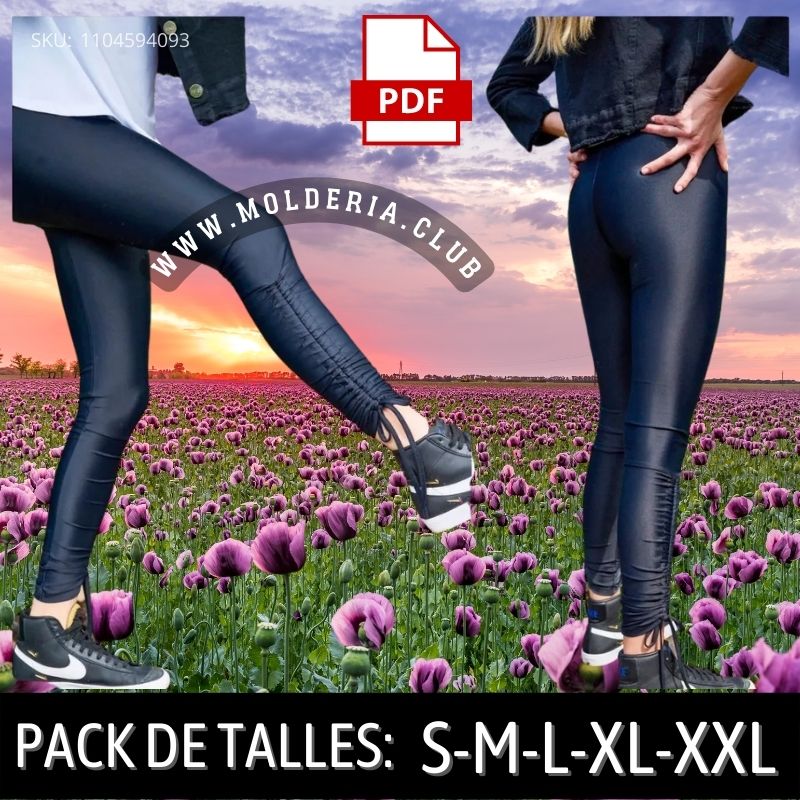 Patrón de Costura Leggins Fruncido Y Tira Inferior - 2025 Molderia.Club Patrón de Costura Leggins Fruncido Y Tira Inferior