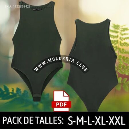 Patrón de Costura Malla Cuello Redondo