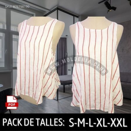 Patrón de Costura Musculosa Con Evasee