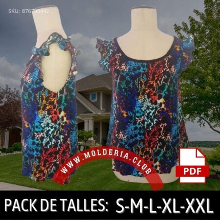 Patrón de Costura Musculosa Con Volado En Sisa