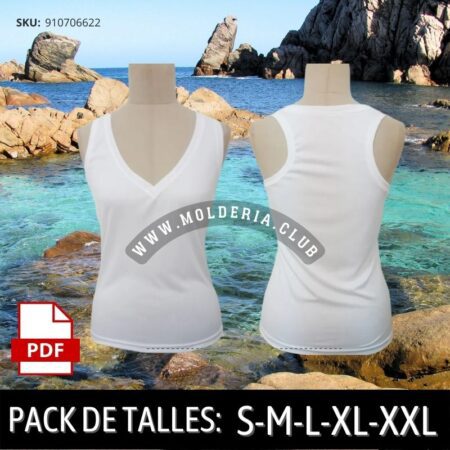 Patrón de Costura Musculosa Estilo Hockey