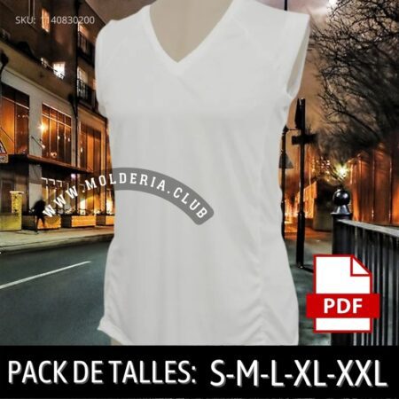 Patrón de Costura Musculosa Hockey con Recortes