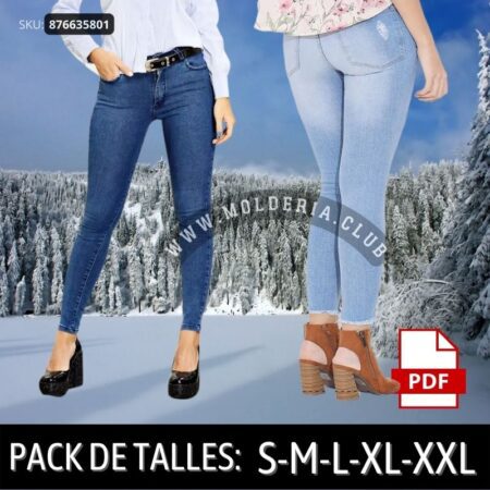 Patrón de Costura Pantalón Jean Elastizado